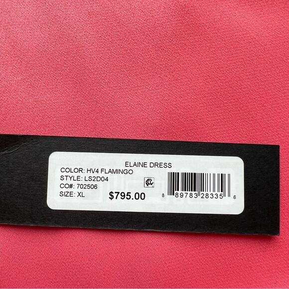 Kobi Halperin Elaine Flamingo Short Flutter Sleeve Wrap Midi Dress Women’s XL - Picture 12 of 14